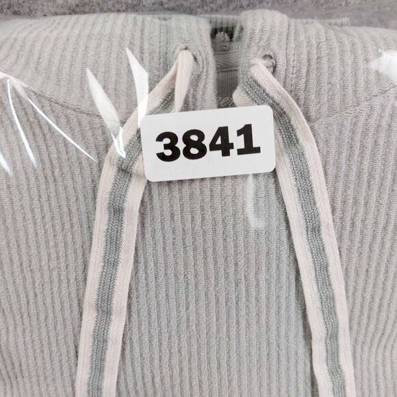 Aerie Pullover Womens Sz L Pastel Green Hoodie Waffle Knit Drawstring Cotton - Picture 12 of 12